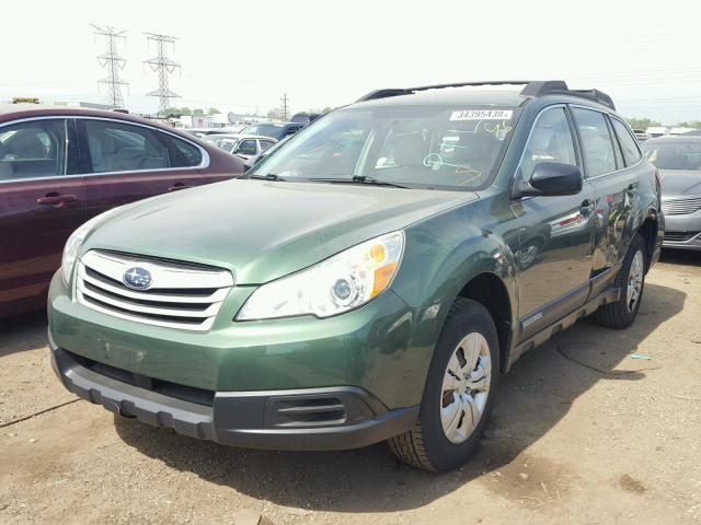 4S4BRCAC9B3335909 - 2011 SUBARU OUTBACK 2. GREEN photo 2