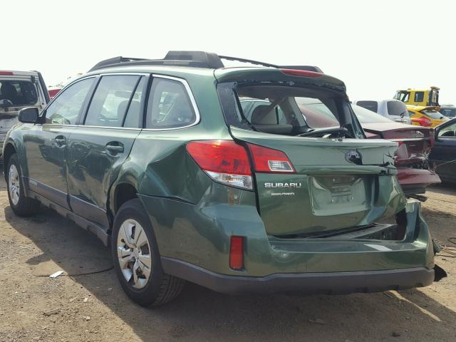 4S4BRCAC9B3335909 - 2011 SUBARU OUTBACK 2. GREEN photo 3