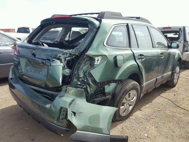 4S4BRCAC9B3335909 - 2011 SUBARU OUTBACK 2. GREEN photo 4