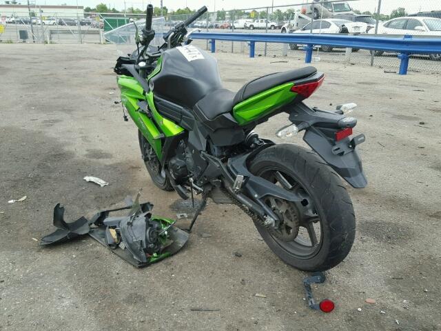 JKAEXEE18EDA15777 - 2014 KAWASAKI EX650 E GREEN photo 3