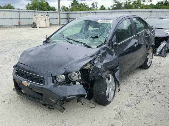 1G1JE5SB5E4227338 - 2014 CHEVROLET SONIC LTZ GRAY photo 2