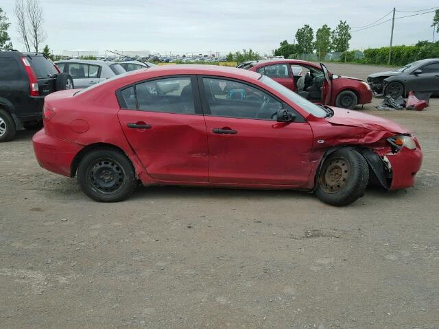 JM1BK12F551271423 - 2005 MAZDA MAZDA3I RED photo 9