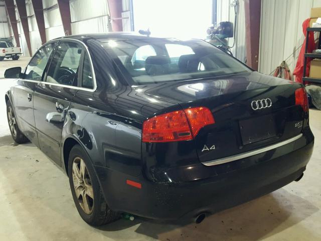 WAUDF78E16A130555 - 2006 AUDI A4 2.0T QU BLACK photo 3