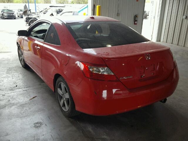 2HGFG12867H538028 - 2007 HONDA CIVIC EX RED photo 3