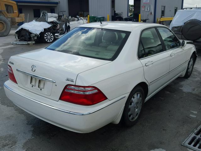 JH4KA96684C007321 - 2004 ACURA 3.5RL WHITE photo 4