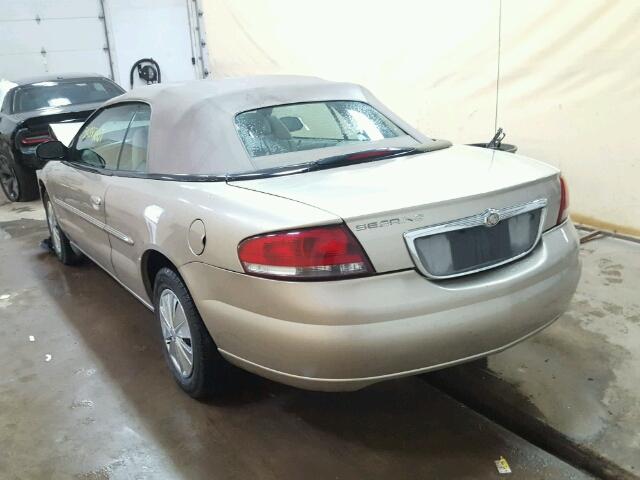 1C3EL45X74N321217 - 2004 CHRYSLER SEBRING TAN photo 3