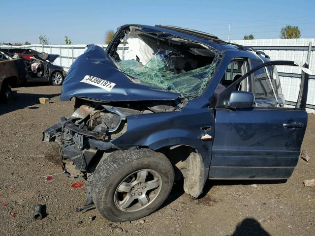 5FNYF18518B010864 - 2008 HONDA PILOT BLUE photo 2