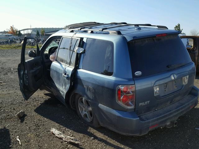 5FNYF18518B010864 - 2008 HONDA PILOT BLUE photo 3