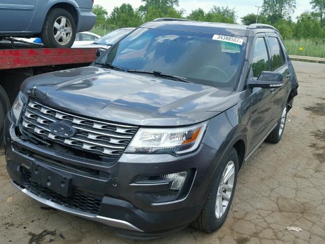 1FM5K7D82GGA75112 - 2016 FORD EXPLORER X GRAY photo 2