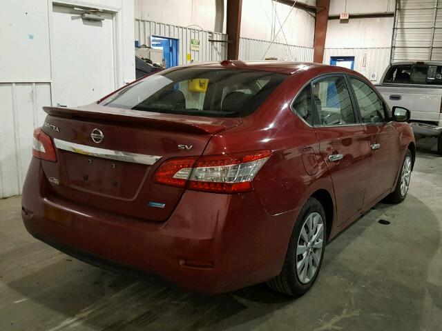 3N1AB7APXDL719691 - 2013 NISSAN SENTRA S RED photo 4