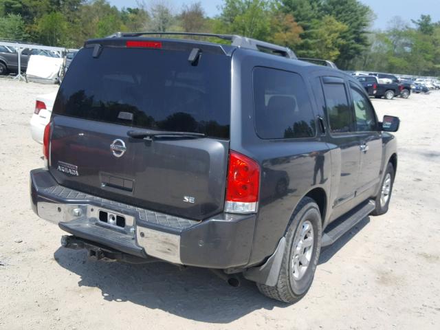 5N1AA08B64N714176 - 2004 NISSAN ARMADA SE GRAY photo 4