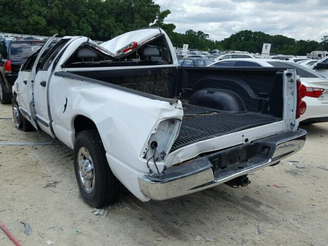 3D7KR28A67G782971 - 2007 DODGE RAM 2500 S WHITE photo 3