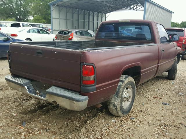 1B7HC16Y91S230106 - 2001 DODGE RAM 1500 MAROON photo 4