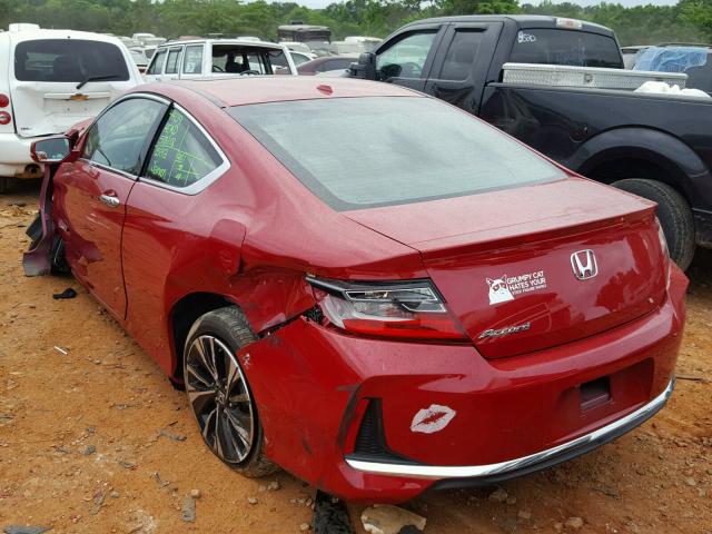 1HGCT1B60HA007694 - 2017 HONDA ACCORD EXL RED photo 3