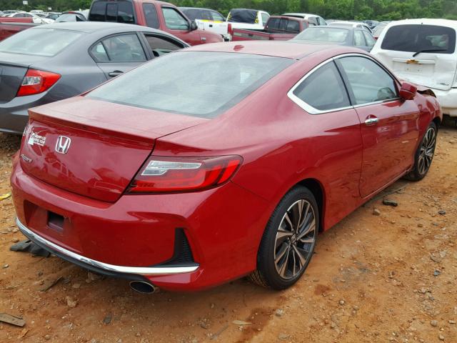 1HGCT1B60HA007694 - 2017 HONDA ACCORD EXL RED photo 4