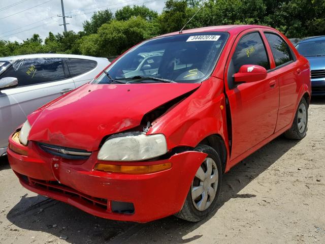 KL1TJ52654B260002 - 2004 CHEVROLET AVEO LS RED photo 2