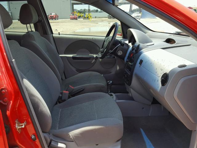 KL1TJ52654B260002 - 2004 CHEVROLET AVEO LS RED photo 5