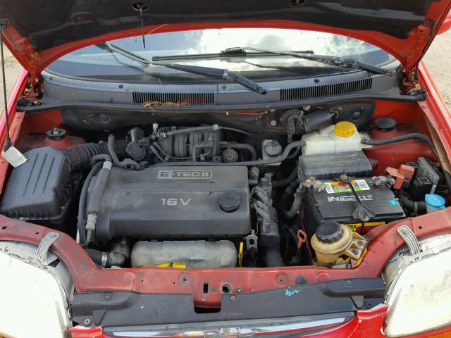 KL1TJ52654B260002 - 2004 CHEVROLET AVEO LS RED photo 7