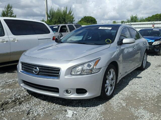 1N4AA5AP4EC457206 - 2014 NISSAN MAXIMA SILVER photo 2