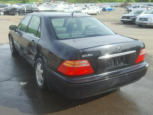 JH4KA96672C008201 - 2002 ACURA 3.5RL BLACK photo 3