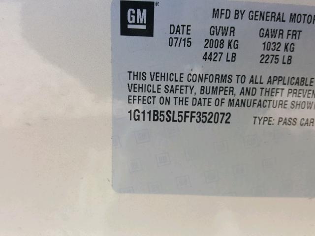 1G11B5SL5FF352072 - 2015 CHEVROLET MALIBU LS Алтын фото 10