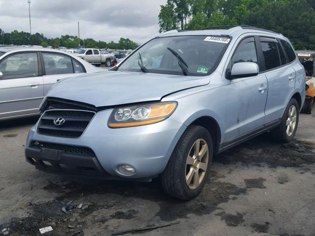 5NMSH73E18H168713 - 2008 HYUNDAI SANTA FE S BLUE photo 2