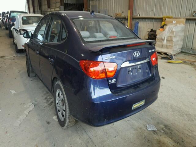 KMHDU4AD4AU047567 - 2010 HYUNDAI ELANTRA BL BLUE photo 3