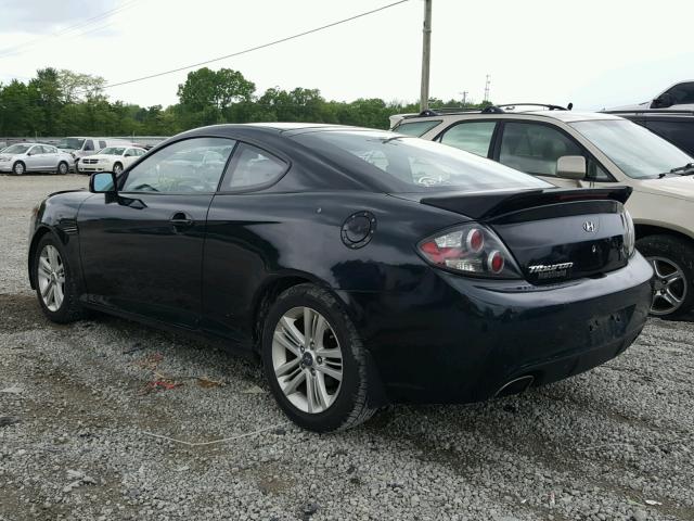 KMHHM66D38U293283 - 2008 HYUNDAI TIBURON GS BLACK photo 3