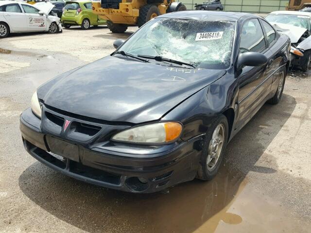 1G2NW12E93C127887 - 2003 PONTIAC GRAND AM G BLACK photo 2