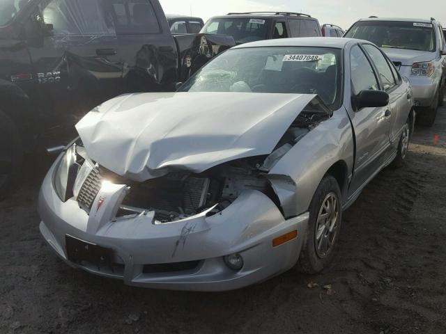 1G2JB52F747321533 - 2004 PONTIAC SUNFIRE SL SILVER photo 2