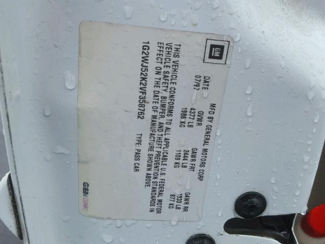 1G2WJ52K2VF358762 - 1997 PONTIAC GRAND PRIX Ağ foto 10