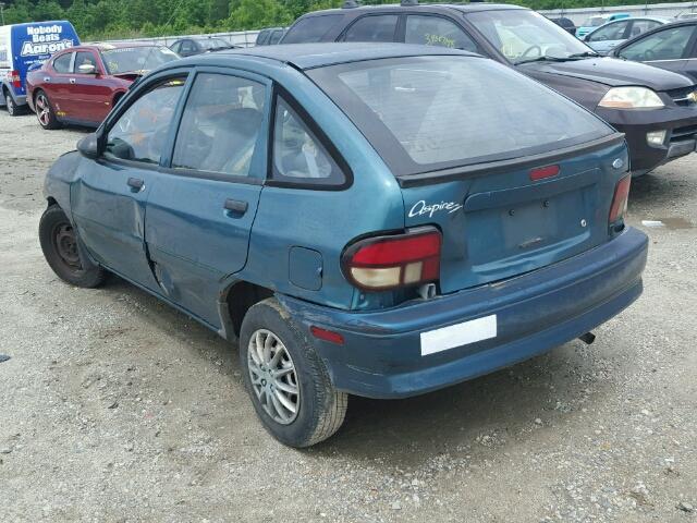 KNJLT06HXT6170866 - 1996 FORD ASPIRE GREEN photo 3