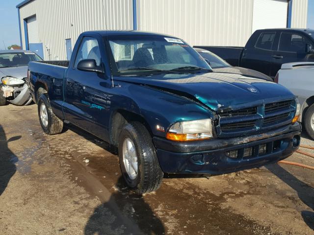 1B7FL26X0WS716444 - 1998 DODGE DAKOTA GREEN photo 1