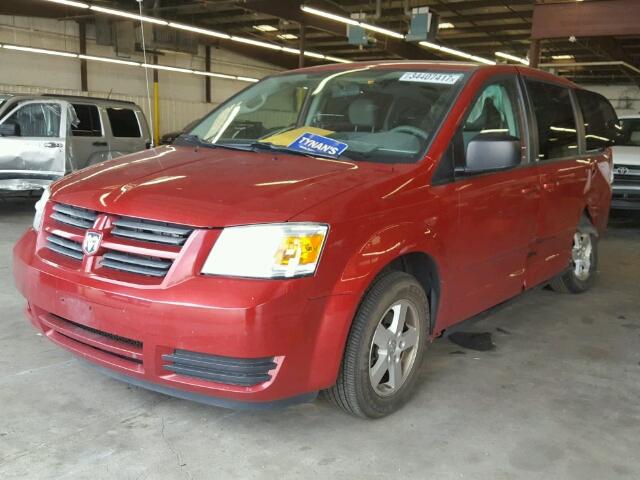 1D8HN44E59B516925 - 2009 DODGE GRAND CARA RED photo 2