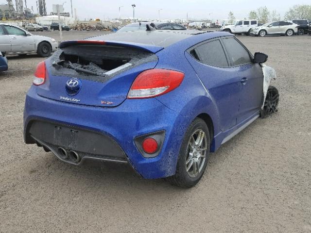 KMHTC6AEXDU086722 - 2013 HYUNDAI VELOSTER T BLUE photo 4