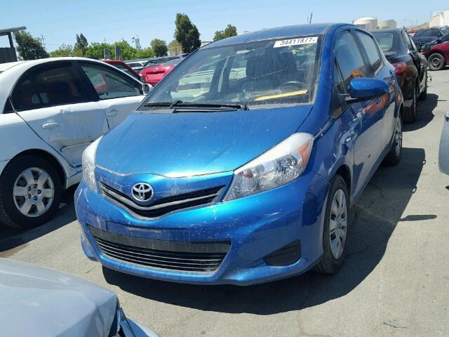 JTDKTUD32CD510455 - 2012 TOYOTA YARIS BLUE photo 2