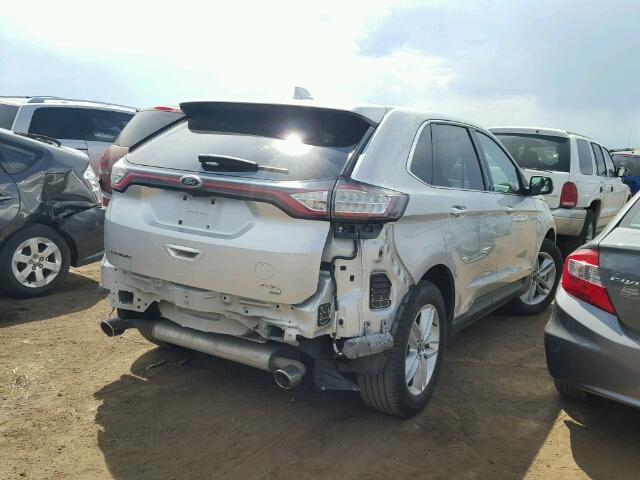 2FMTK4J87FBB74704 - 2015 FORD EDGE SEL A SILVER photo 4