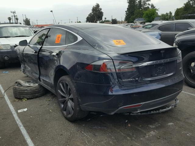 5YJSA1CP0DFP26419 - 2013 TESLA MODEL S BLUE photo 3