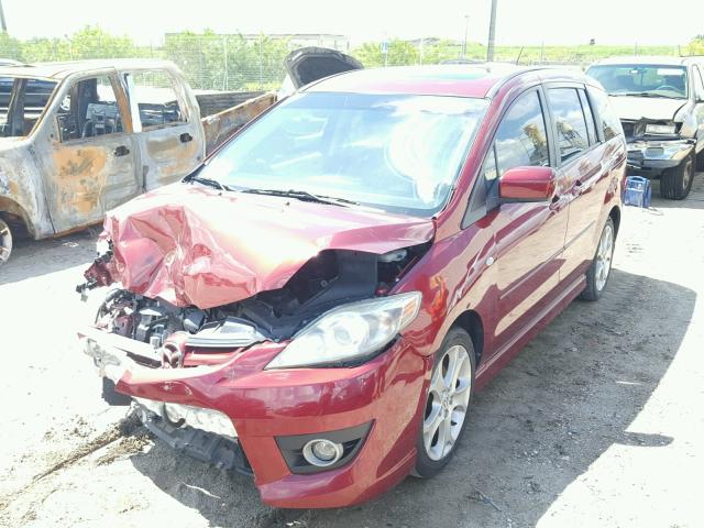 JM1CR293690344084 - 2009 MAZDA 5 BURGUNDY photo 2