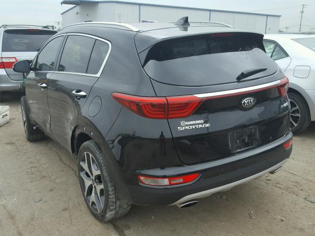 KNDPR3A69H7061407 - 2017 KIA SPORTAGE S BLACK photo 3