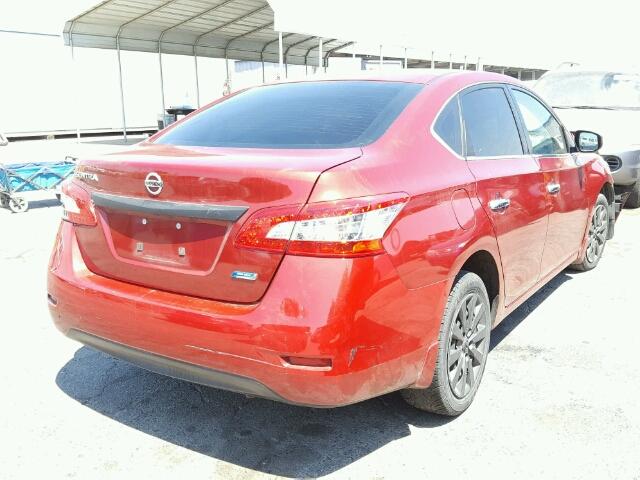 3N1AB7AP5EY330171 - 2014 NISSAN SENTRA S RED photo 4