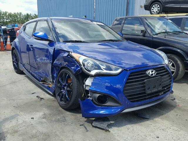 KMHTC6AE8FU218122 - 2015 HYUNDAI VELOSTER T BLUE photo 1