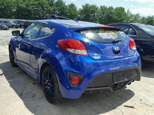 KMHTC6AE8FU218122 - 2015 HYUNDAI VELOSTER T BLUE photo 3