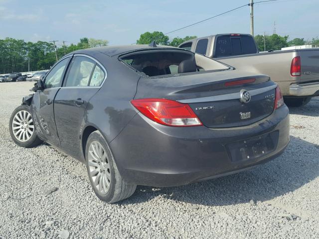 W04GN5EC4B1050553 - 2011 BUICK REGAL CXL GRAY photo 3