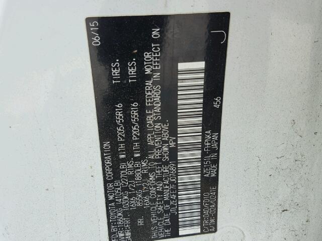 JTLZE4FE7FJ076891 - 2015 TOYOTA SCION XB თეთრი ფოტო 10