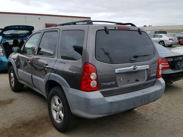 4F2YZ02Z75KM36442 - 2005 MAZDA TRIBUTE I GRAY photo 3