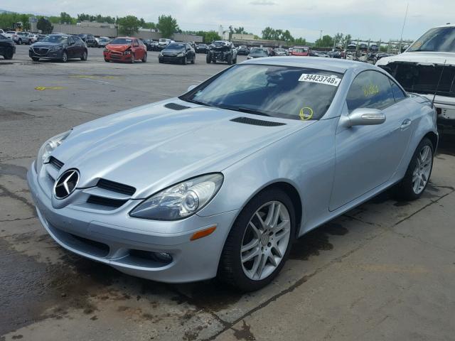 WDBWK54F37F161304 - 2007 MERCEDES-BENZ SLK 280 BLUE photo 2