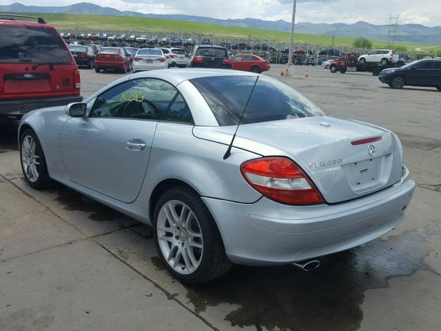 WDBWK54F37F161304 - 2007 MERCEDES-BENZ SLK 280 BLUE photo 3