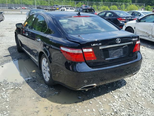 JTHBL46F585067113 - 2008 LEXUS LS 460 BLACK photo 3