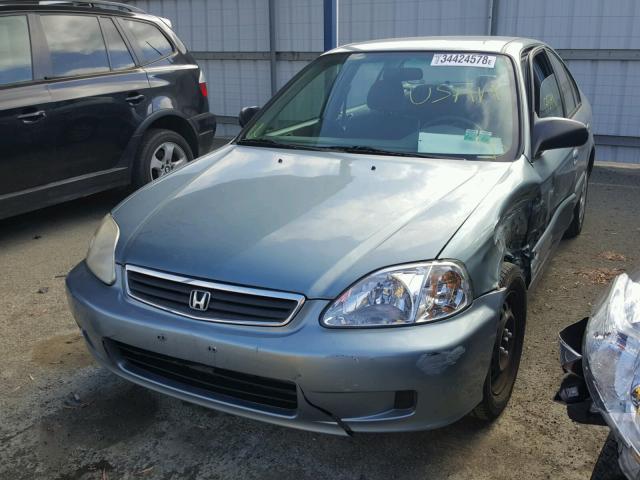 2HGEJ661XYH535108 - 2000 HONDA CIVIC BASE BLUE photo 2